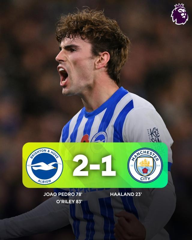 开云体育下载安装-【英超】曼城客场1比2遭布莱顿逆转吞下四连败